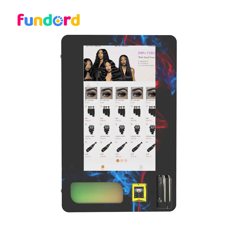 FUNDORD small vending machine wall mounted with card reader