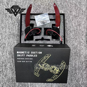 Manette de vitesse magnétique en fibre de carbone rouge adaptée à l'intérieur automobile Mercedes Benz AMG W205 GT63 C43 C63 E53 E63 A45 GLC43 - Product Image 5