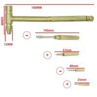 Nouveau marteau multifonction OEM 6 en 1 en laiton, mini, avec 3 types de tournevis, outils de bricolage de poche