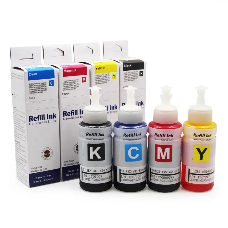 Inchiostro colorante Supercolor 70 ml/bottiglia T664 T6641 per stampante Epson L210 L310 L805 L360 L363 serie L365
