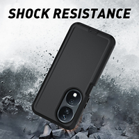 Étui de protection 3 en 1 pour téléphone portable Honor X7B/X7A/X7 - Étanche, anti-chute, protection intégrale, matériau PC+TPU, sport