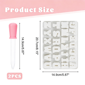 Molde de silicona ecológico de fácil desmolde con letras minúsculas y diseño de números para cake pops, galletas, dulces, cubitos de hielo y moldeo de yeso - Product Image 1