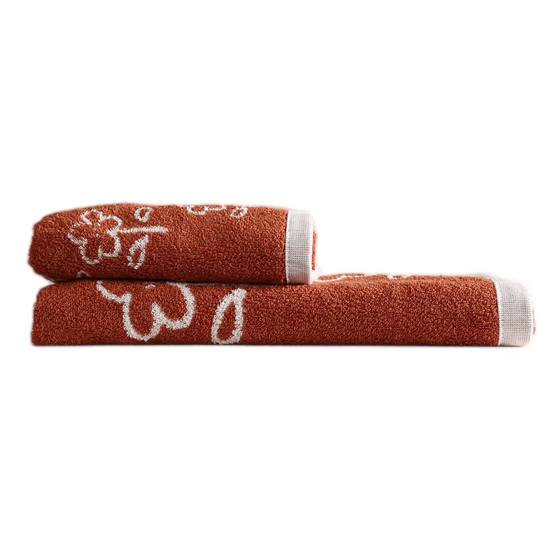 منشفة وردية تقليدية من القطن الخالص 100% ماصة منشفة يدوية خالية من الكتان طقم مناشف حمامات