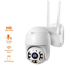 LOOSAFE-cámara ip inalámbrica de 2MP con carcasa de plástico, cámara domo ptz nocturna colorida, 1080p, audio bidireccional, cámara de seguridad