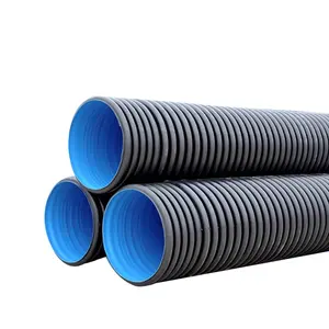 Plastics Pipe 36 Inch Road Culvert Double Wall Corrugated Pipe