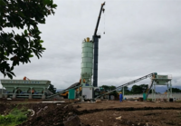 Planta Dosificadora de Concreto y Suelo Estabilizado Móvil Fija WCB300 con Caja de Engranajes, Rodamiento, Mezclador de Doble Eje, Bomba, Motor - 300 Toneladas/Hora PLC