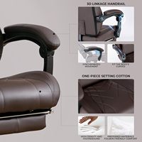 Envío Gratis Silla Gaming de Oficina Nueva de Cuero Barata para Chile y Brasil con Brazos Reclinables Giratorios y Masaje Lumbar