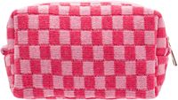Trousse de maquillage à carreaux pour sac à main pochette de maquillage à fermeture éclair Portable petit étui cosmétique pour accessoires de voyage