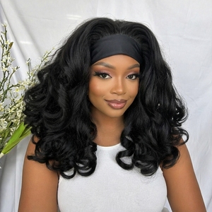 Parrucche Sintetiche Kemy Hair con Fascia, Texture Yaki Resistente, Fibra ad Alta Temperatura, Senza Pizzo, per Donne Nere - Product Image 1