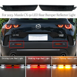 Luz Antiniebla Trasera LED para Parachoques Mazda CX-50 CX50 <span class=keywords><strong>2022</strong></span> <span class=keywords><strong>2023</strong></span> 2024, Funciones 3 en 1: Reflector, Luz Antiniebla, Luz de Freno, Señal de Giro Dinámica - Product Image 1