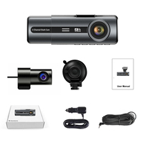 Caméra embarquée CPT 3 canaux 4K avec WiFi 5G, GPS, écran LCD 3,16 pouces, enregistrement synchronisé avant, habitacle et arrière, DVR 3 caméras