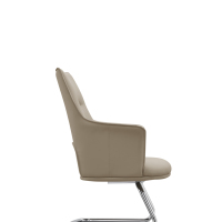 Chaise de bureau exécutive ergonomique de luxe moderne avec siège pivotant en cuir véritable et structure en aluminium
