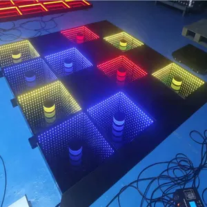 60X60X7CM RGB renk interaktif taşınabilir LED düğün Starlite mıknatıs dans pisti