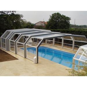 屋内プール用サンルームカバー電気引き込み式屋根庭屋外プールサプライヤー - Product Image 5