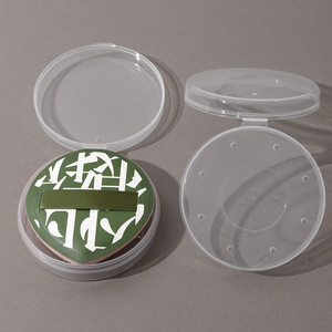 Boîtes de rangement personnalisables pour houppettes, organiseurs de maquillage en plastique avec couvercle pour houppettes cosmétiques - Product Image 4