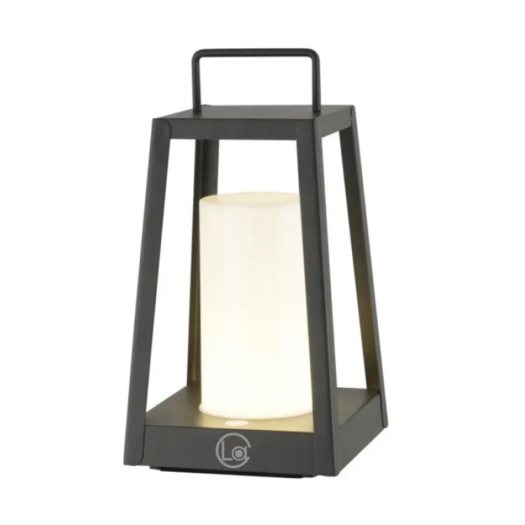 Tragbare Outdoor Indoor Dekorierte schwarze Lampe USB Wiederauf ladbare LED Candle Light Solar Laterne