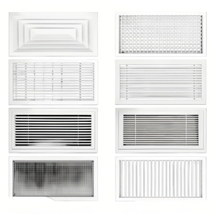 Grille de ventilation en alliage d'aluminium personnalisable, résistante aux intempéries, pour mur extérieur HVAC, directement de l'usine - Product Image 3