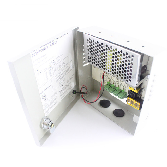 Electrical equipment distribution battery 60W 4 channels UPS CCTV power supply box 12v 13.8V 5A charging power adapter best buy