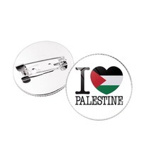 Épingles à revers en gros, pas chères, imprimées en UV, émail poli, épingles à revers rétro en alliage, épingles à revers en métal émaillé Free Palestine pour la décoration