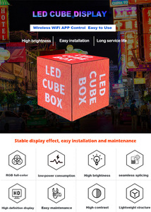 Módulo de tablero de cubo de forma irregular para interiores de 5 lados personalizado de fábrica Pantalla de matriz de puntos <span class=keywords><strong>LED</strong></span> de mantenimiento frontal - Product Image 5