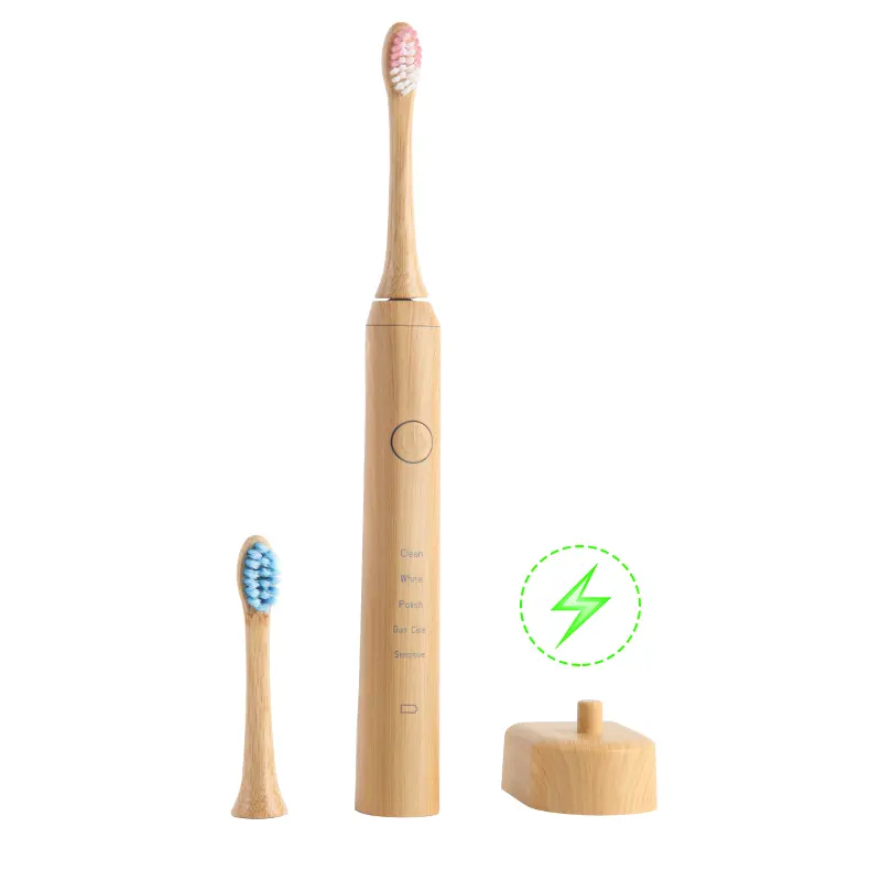 Best Private Label Natural Organic Biodegradable Ultrasonic Eco-Friendly Tooth Brush Head Sonic Electric Bamboo Toothbrush