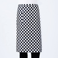 Uniformes de bar de cuisine et de restaurant Tablier de taille en coton polyester de l'ouest Tabliers de chef et de serveur d'hôtel demi-longs