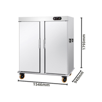Chauffe-Plats Professionnel à Convection 11 Niveaux en Acier Inoxydable avec Porte Vitrée, Économie d'Énergie, Contrôle Numérique Intelligent pour Buffets et Restauration