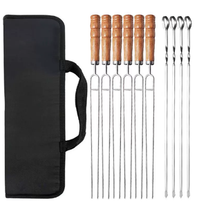 Brochetas de Acero Inoxidable de Grado Alimenticio Resistentes al Calor, Accesorios para Cocinar Barbacoa al Aire Libre - Product Image 4