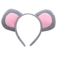 Bandeau en peluche douce pour enfants, motif tête d'animal, oreilles de souris grises, pour Halloween, prix d'usine, vente chaude