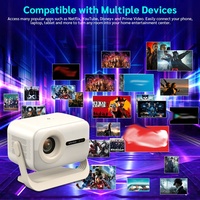 Projecteur intelligent A300 Android 14 1080P, 400 ANSI Lumens, haute luminosité, Full HD, lecteur de cinéma maison, projecteur de films portable WP270