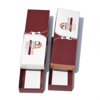 Boîtes à tiroirs à base rigide en matériaux recyclés écologiques pour l'emballage de kits de couture avec fermeture éclair, impression offset et logo personnalisé