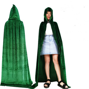 Mantello Lungo di Halloween Multicolore, Mantello da Strega in Velluto Dorato, Mantello da Diavolo e Vampiro per Ragazzi, Ragazze e Adulti, Costume BS070 - Product Image 4