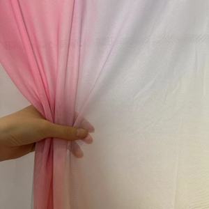 ผ้าสแปนเด็กซ์พิมพ์ลายตาข่ายดิจิทัลแบบไล่เฉดสีดีไซน์คำสำหรับฤดูร้อนสินค้ามาใหม่ - Product Image 6