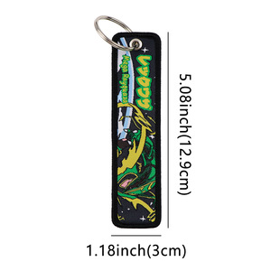 Nuevo Llavero de Lona con Bordado de Monstruos POKE en 7 Estilos, Etiquetas Bordadas de Doble Cara, Llavero de Anime de Dibujos Animados para Coche - Product Image 6