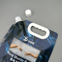 Sachets à bec personnalisés 1L 1,5 L 2L 3L 5L debout Emballage de liquide en plastique avec poignée pour lavage à la main Sacs à bec liquide pour savon