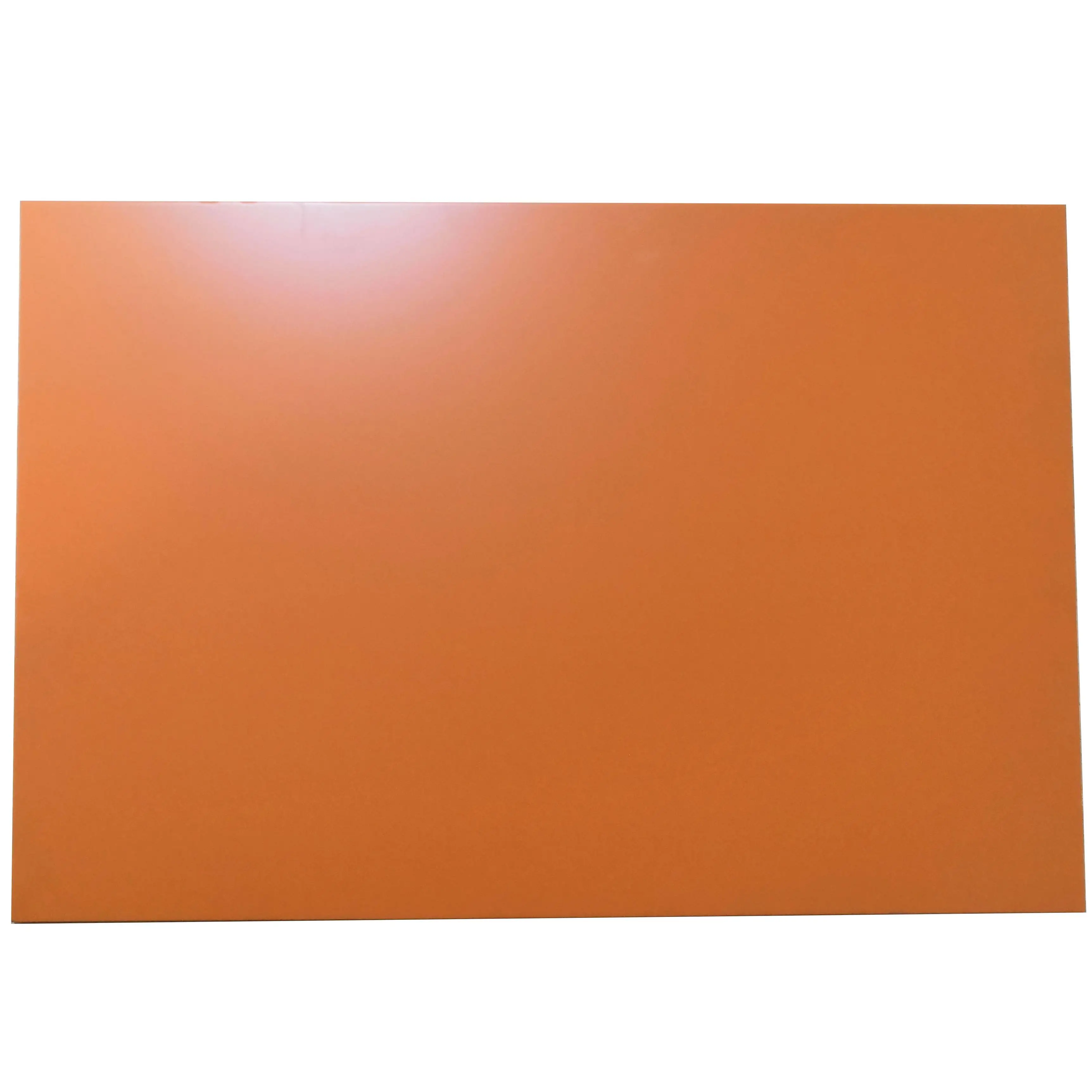 Hoja de placa de aluminio delgada naranja de 2mm para decoración de paneles de pared de construcción
