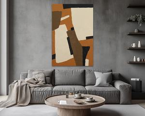 Art mural moderne simple original <span class=keywords><strong>perdu</strong></span> en été brun noir peint à la main texture épaisse huile abstraite salon - Product Image 2