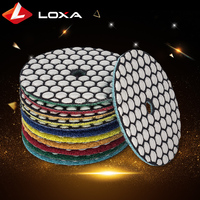 Disque de polissage diamanté 4 pouces 100 mm, 7 étapes de grainage 50-3000 #   Meuleuse d'angle flexible pour marbre et granit OEM