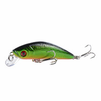Leurre de pêche 7cm/ 8G, plongeant de 0,3m à 1,2m, flottant, type minnow, appât dur artificiel, longue portée, appât en plastique dur