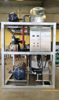 Machine à glace en tubes de 2 tonnes personnalisable pour usage commercial, avec compresseur et refroidissement par air, produisant de la glace propre et comestible pour les commerces de boissons