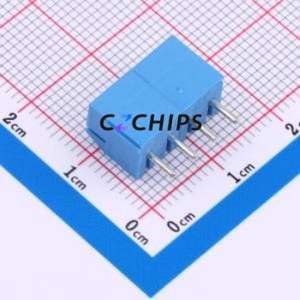 1776275-4 Screw Terminal Block Through hole Component (THT),P=3.5mm Connector 3.5mm Blue Through Hole 4P - Product Image 2
