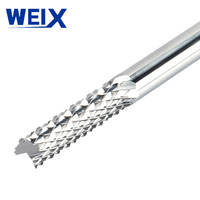 WEIX OEM Fraise à compression en carbure à une dent, spirale, à bout sphérique conique carré, pour le travail du bois, pour routeur CNC