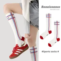 Renaissance Solid Calf Compression Chaussettes de sport pour femmes pour la course à pied Corde à sauter Cyclisme Randonnée Minceur Cuissardes Chaussettes