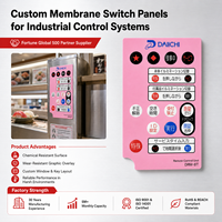 Interruptor de Membrana Personalizado con Botones Gráficos en Relieve, Teclado con Panel Impermeable, Adhesivo Anti-Rayones
