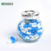 Capsules vides HPMC personnalisées de qualité pharmaceutique, capsules végétales en plusieurs tailles 00-4, lot bleu, similaire à Icon