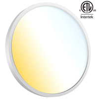 Plafonnier LED encastré de 9, 12 et 15 pouces, 3CCT, 5CCT, 135LM/W, profil bas, panneau plat rond pour l'éclairage résidentiel