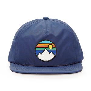 Casquettes Snapback non structurées personnalisées à 5 panneaux avec logo en caoutchouc et cordon en nylon - Product Image 1