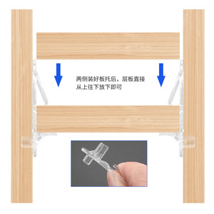 Transparent Pc Material Shelf Support Spring Clip Movable Cabinet <b>Wardrobe</b> Rack Holder Easy Installation Plastic Parts - Product Image 4