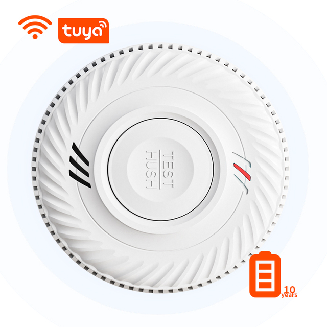 EN14604 WiFi Wireless Photoelectric Fire Home Security Alarm Compliant 10-Year Battery Smoke Detector with EN14604 Standard