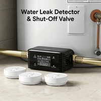 Moniteur d'eau intelligent WiFi pour usage domestique, affichage du débit d'eau 0,01-18 GPM, détecteur de fuite d'eau, alarme